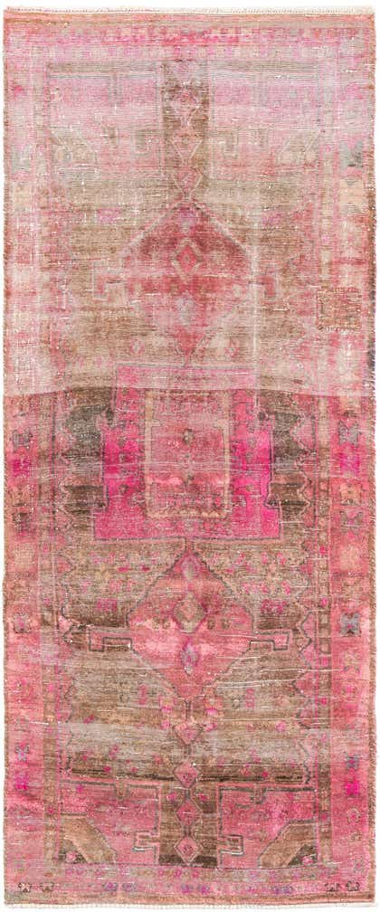 4' 9 x 11' 3 Hand Knotted Ultra Vintage Persian Wool Runner Rug
