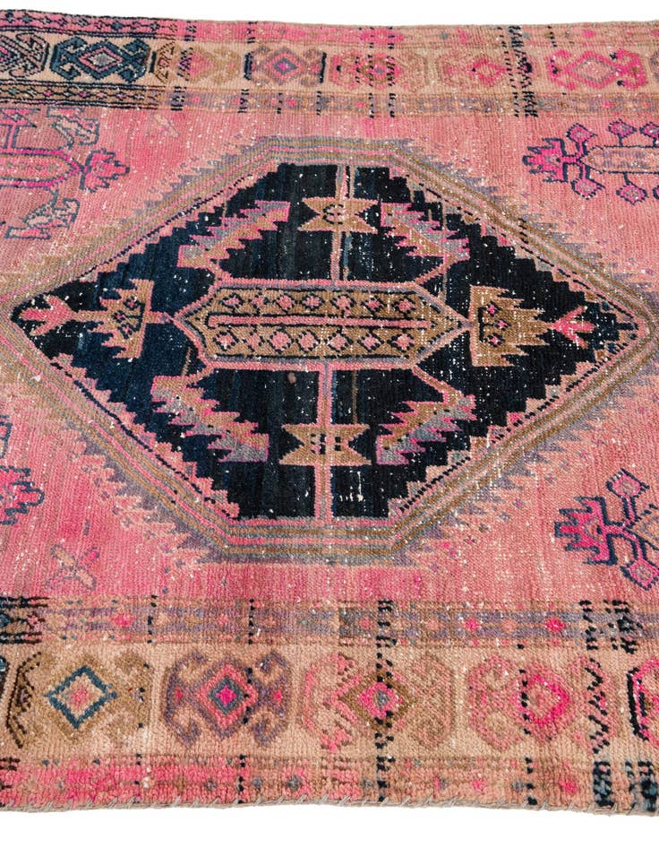 Detail image of 3' 9 x 7' 10  Hand Knotted Ultra Vintage Persian Wool Runner Rug