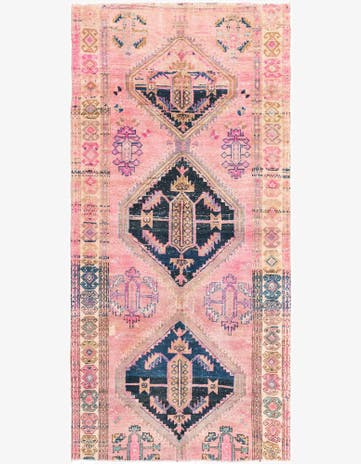 3' 9 x 7' 10 Hand Knotted Ultra Vintage Persian Wool Runner Rug