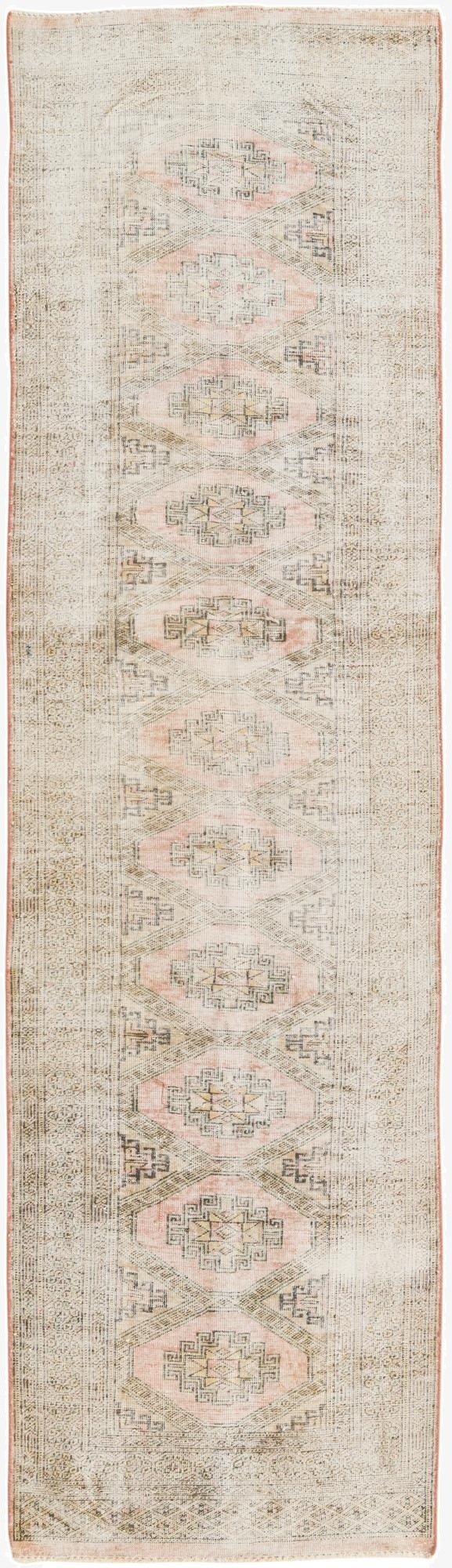 2' 5 x 8' 4  Hand Knotted Ultra Vintage Persian Wool Runner Rug