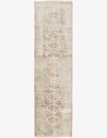 2' 5 x 8' 4 Hand Knotted Ultra Vintage Persian Wool Runner Rug