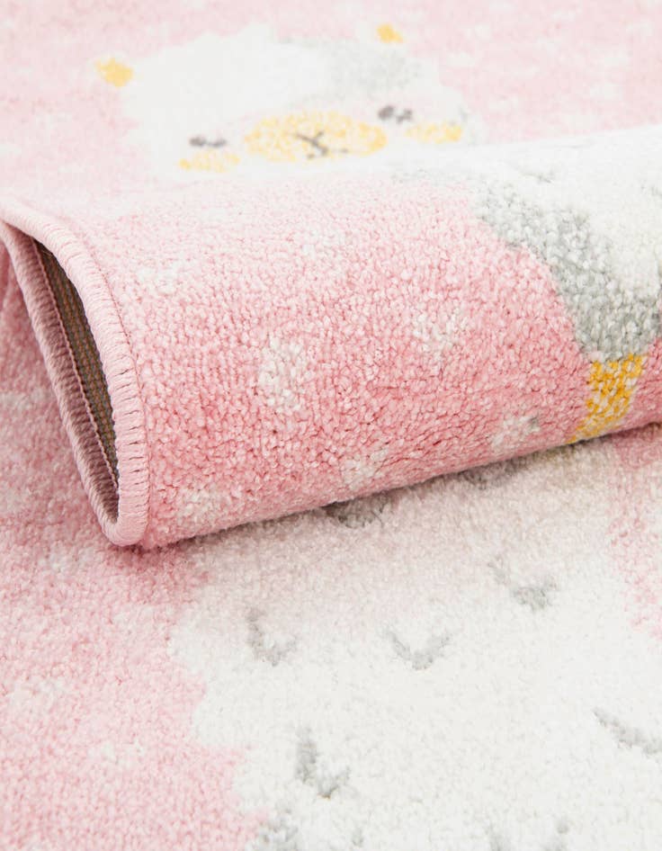 Detail image of 2' 2 x 6' Llama Whimsy Kids Runner Rug