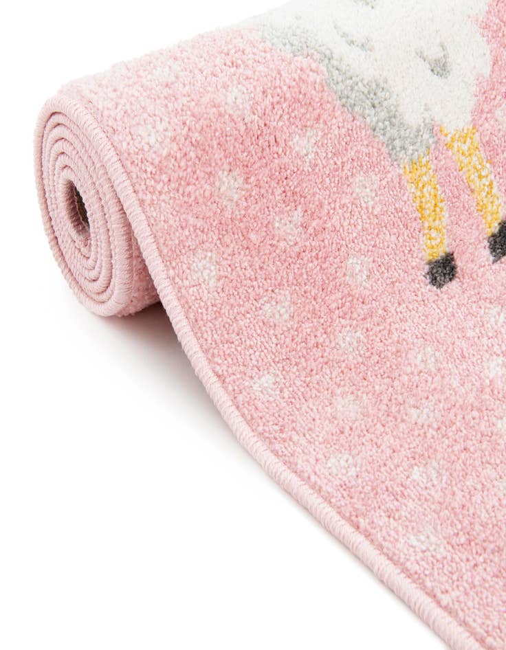Detail image of 2' 2 x 6' Llama Whimsy Kids Runner Rug