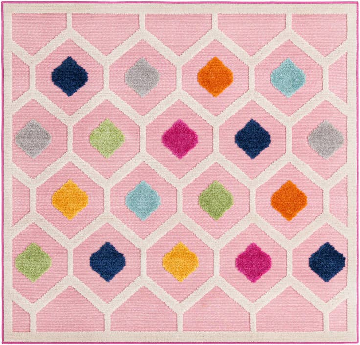 Detail image of 5' 3 x 5' 3 Easy-Clean Aruba Indoor / Outdoor Square Rug