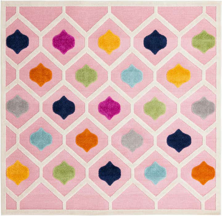 7' 10 x 7' 10 Easy-Clean Aruba Indoor / Outdoor Square Rug