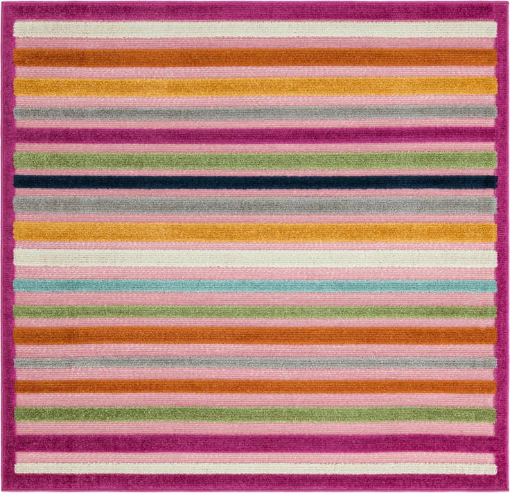 Detail image of 5' 3 x 5' 3 Easy-Clean Aruba Indoor / Outdoor Square Rug