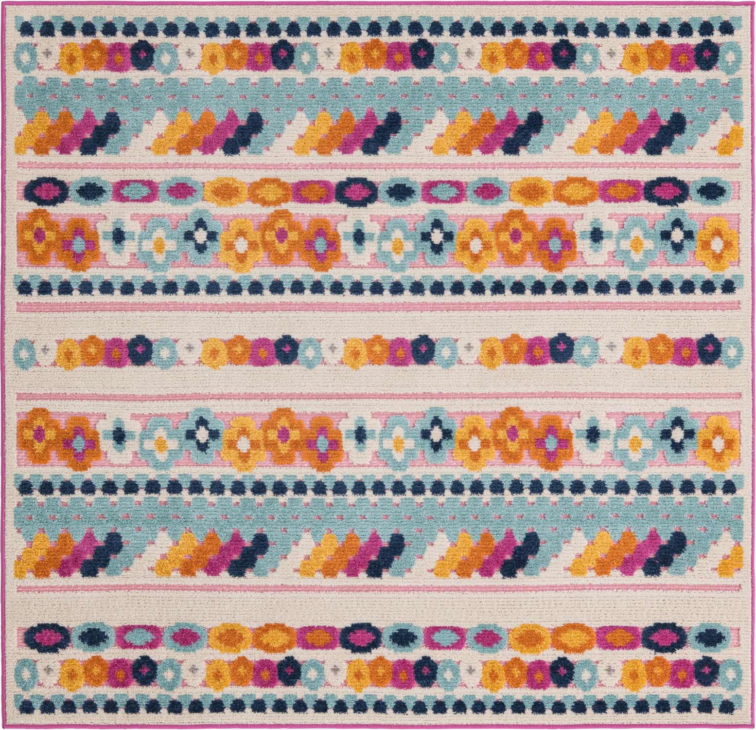 5' 3 x 5' 3 Easy-Clean Aruba Indoor / Outdoor Square Rug