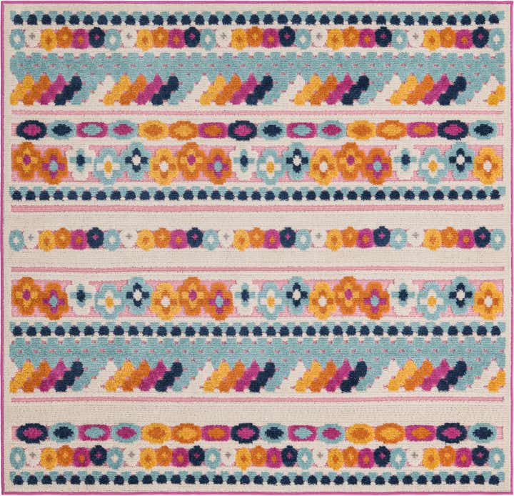 5' 3 x 5' 3 Easy-Clean Aruba Indoor / Outdoor Square Rug
