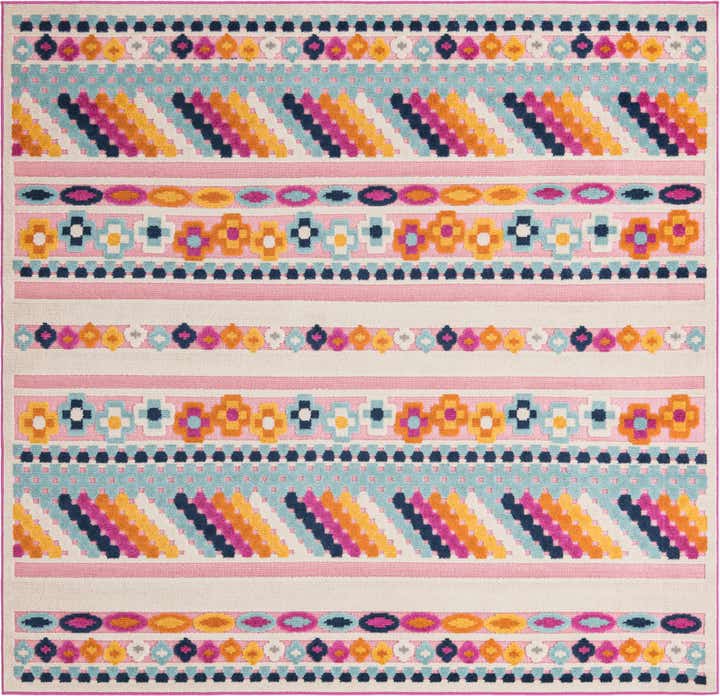 7' 10 x 7' 10 Easy-Clean Aruba Indoor / Outdoor Square Rug