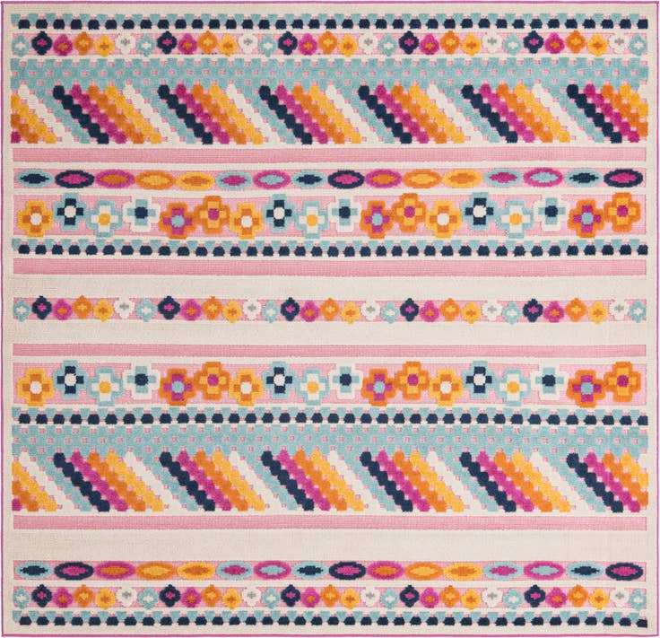Detail image of 7' 10 x 7' 10 Easy-Clean Aruba Indoor / Outdoor Square Rug