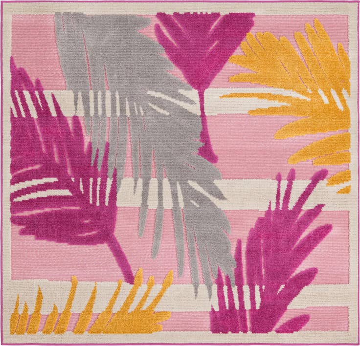 Detail image of 5' 3 x 5' 3 Easy-Clean Aruba Indoor / Outdoor Square Rug