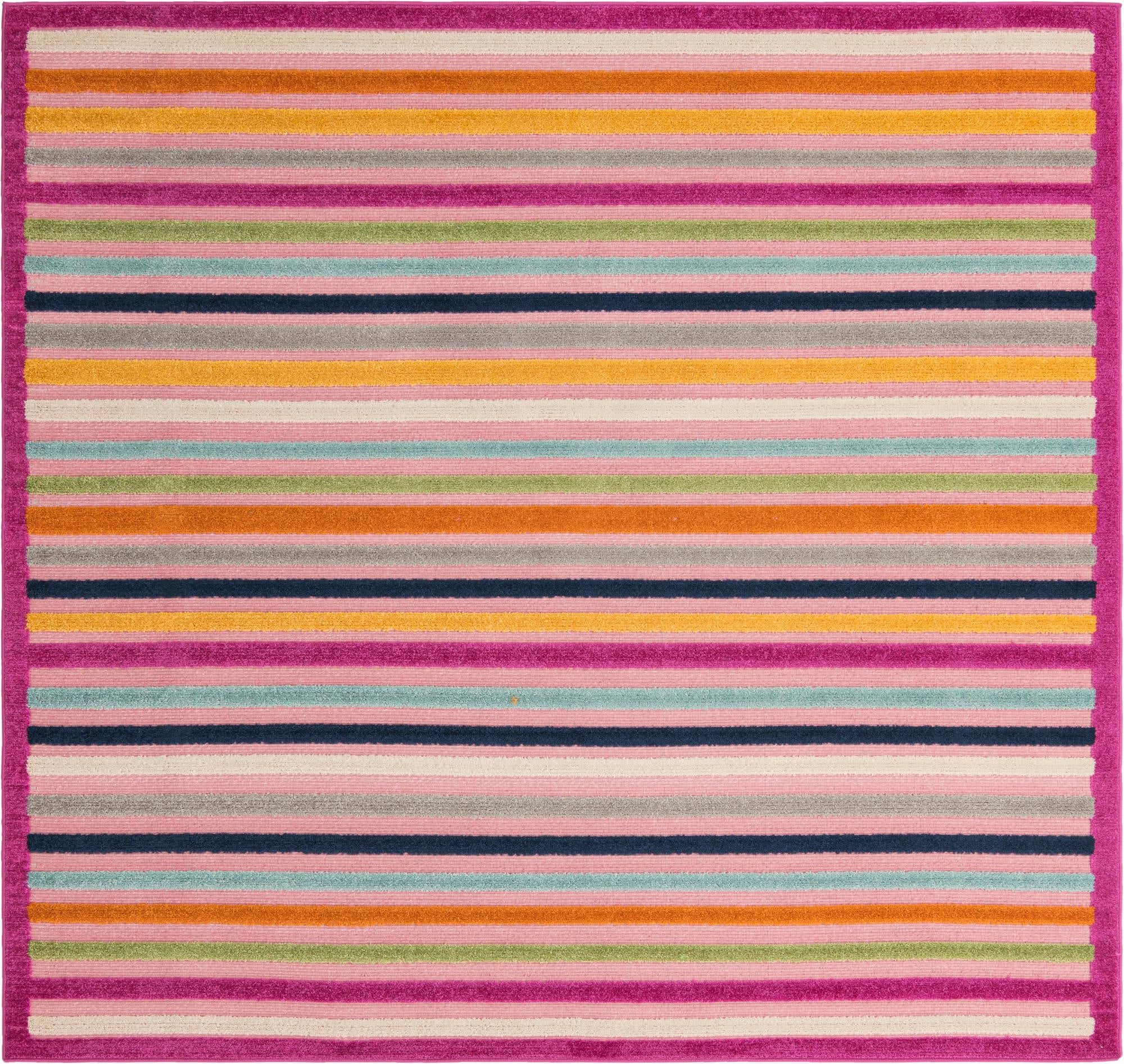 7' 10 x 7' 10  Washable Aruba Indoor / Outdoor Square Rug