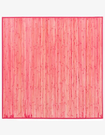 Pink Bamboo Square Rug