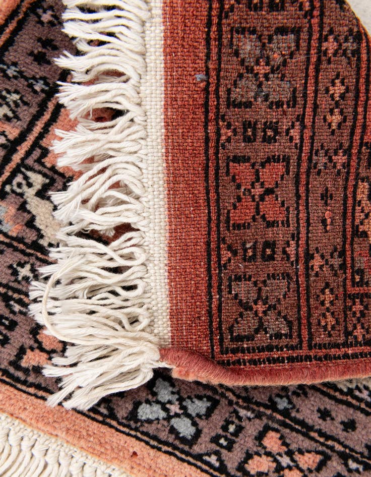 Detail image of 1' x 1' 1  Hand Knotted Bokhara Wool Square Rug