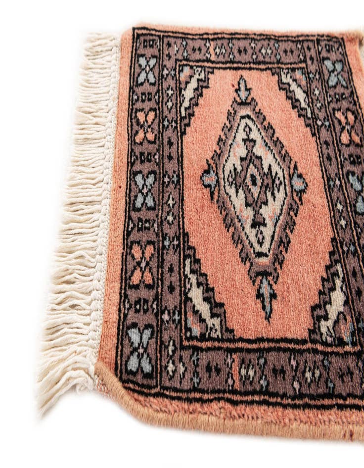 Detail image of 1' x 1' 1  Hand Knotted Bokhara Wool Square Rug