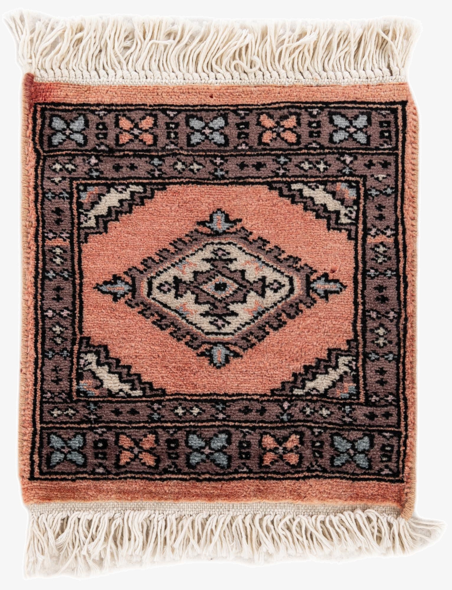 1' x 1' 1  Hand Knotted Bokhara Wool Square Rug