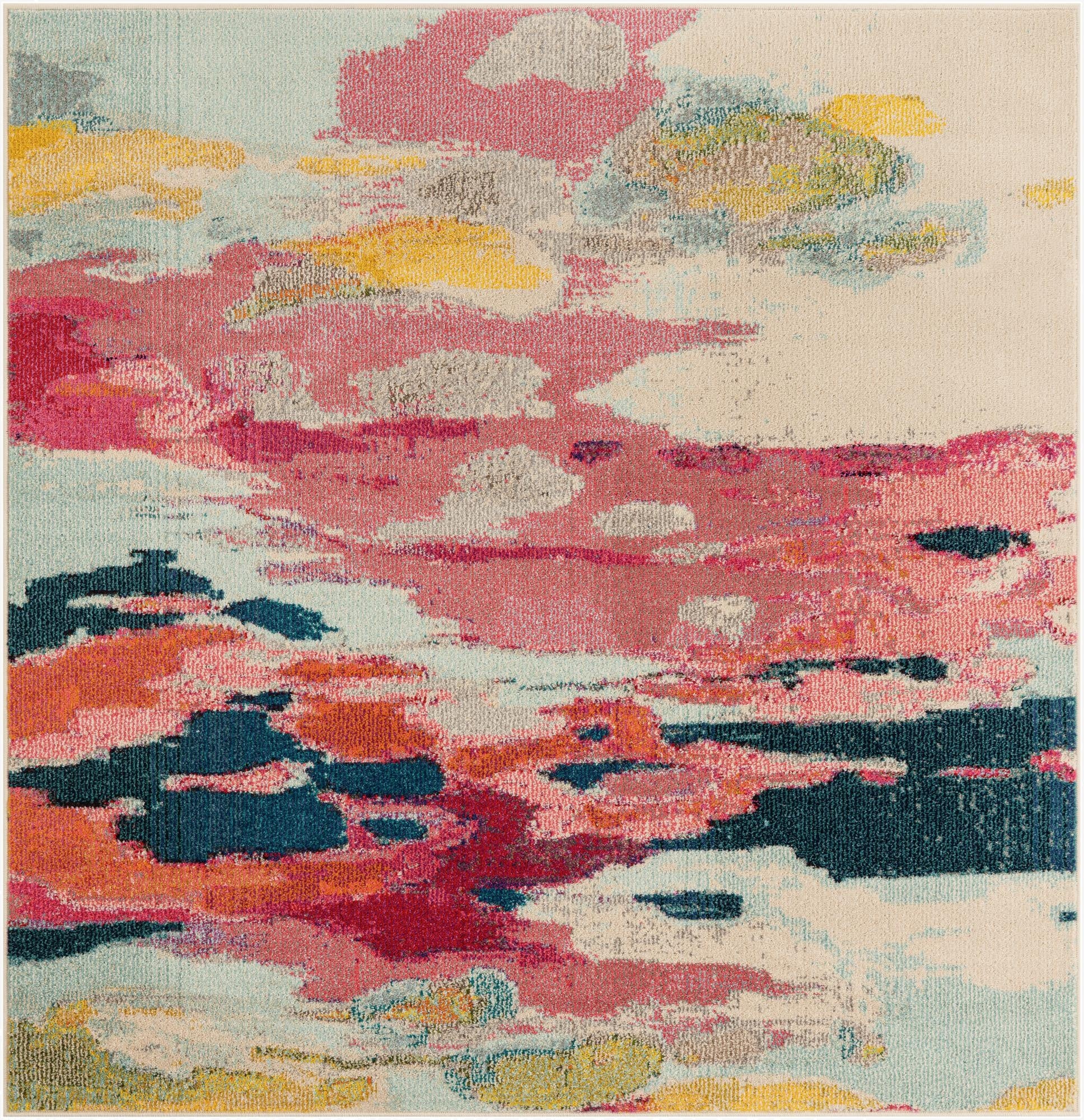 5' 3 x 5' 3  Washable Casablanca Square Rug