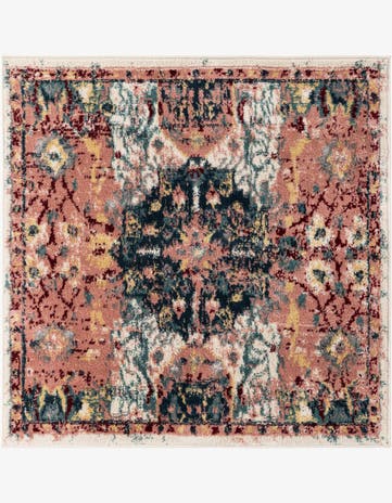 Pink Charleston Square Rug