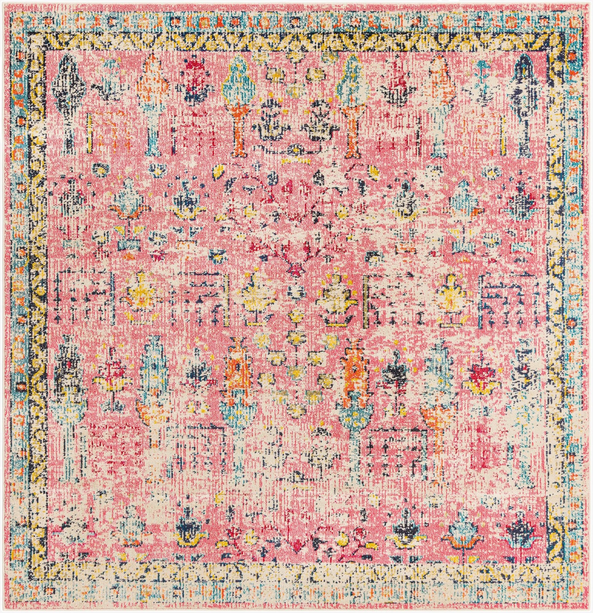 7' 10 x 7' 10 Washable El Paso Square Rug