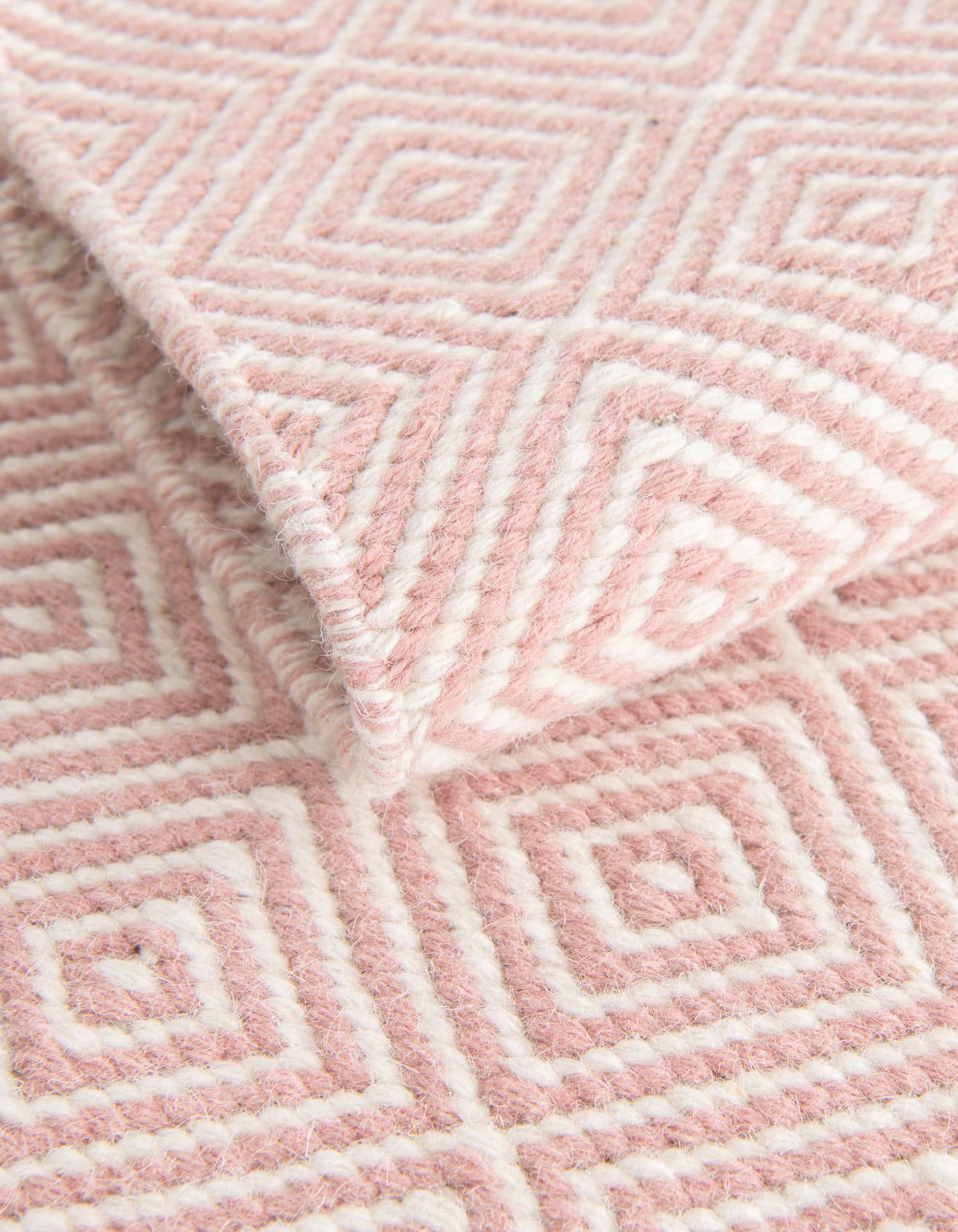 10' x 10' Hand Woven Geo Trellis Flatweave Square Rug