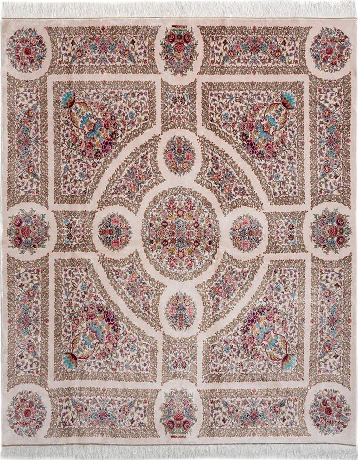 Detail image of 6' 7 x 6' 7 Ghom Design Square Rug