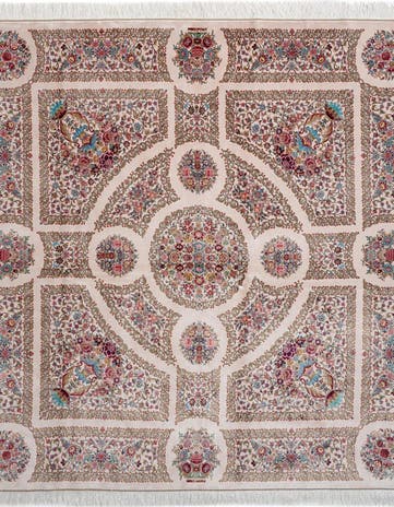 6' 7 x 6' 7 Ghom Design Square Rug