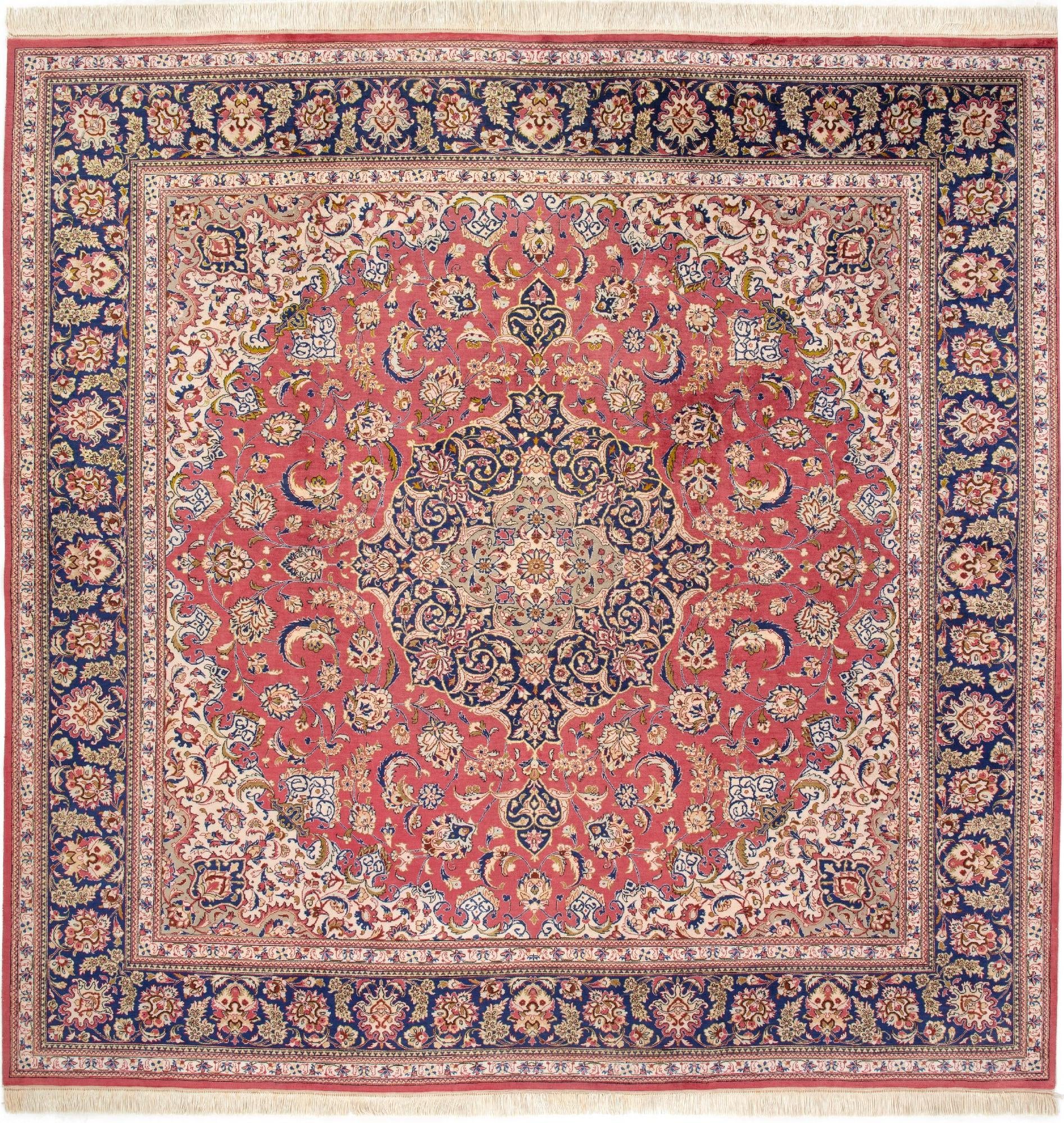 6' 7 x 6' 7 Ghom Silk Square Rug