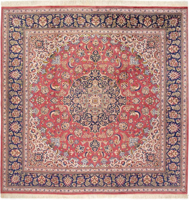 Detail image of 6' 7 x 6' 7 Ghom Silk Square Rug