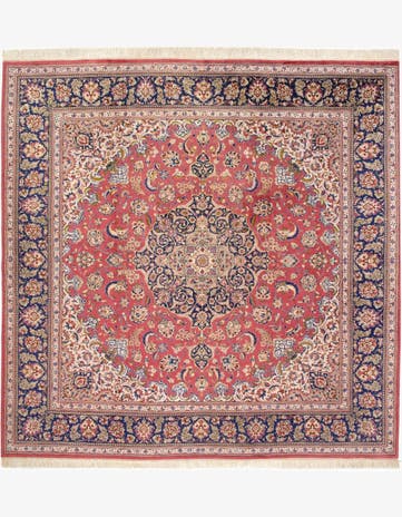 6' 7 x 6' 7 Ghom Silk Square Rug