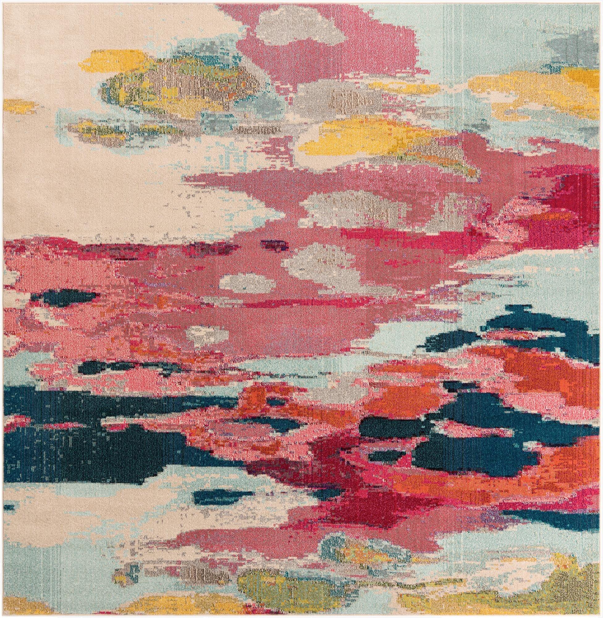 7' 10 x 7' 10 Washable Hyacinth Square Rug