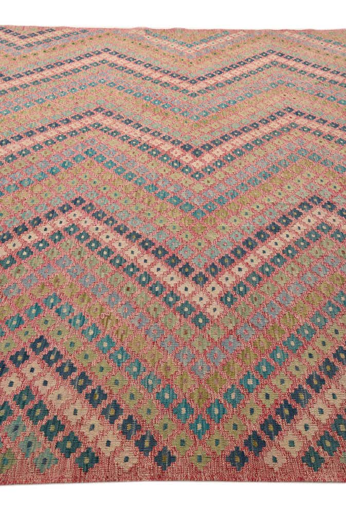 9' x 9' 3 Hand Woven Kilim Modern Wool Square Rug