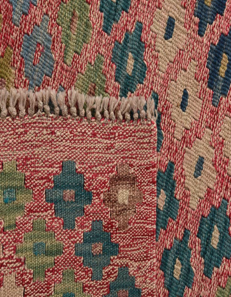 Detail image of 9' x 9' 3  Hand Woven Kilim Modern Wool Square Rug
