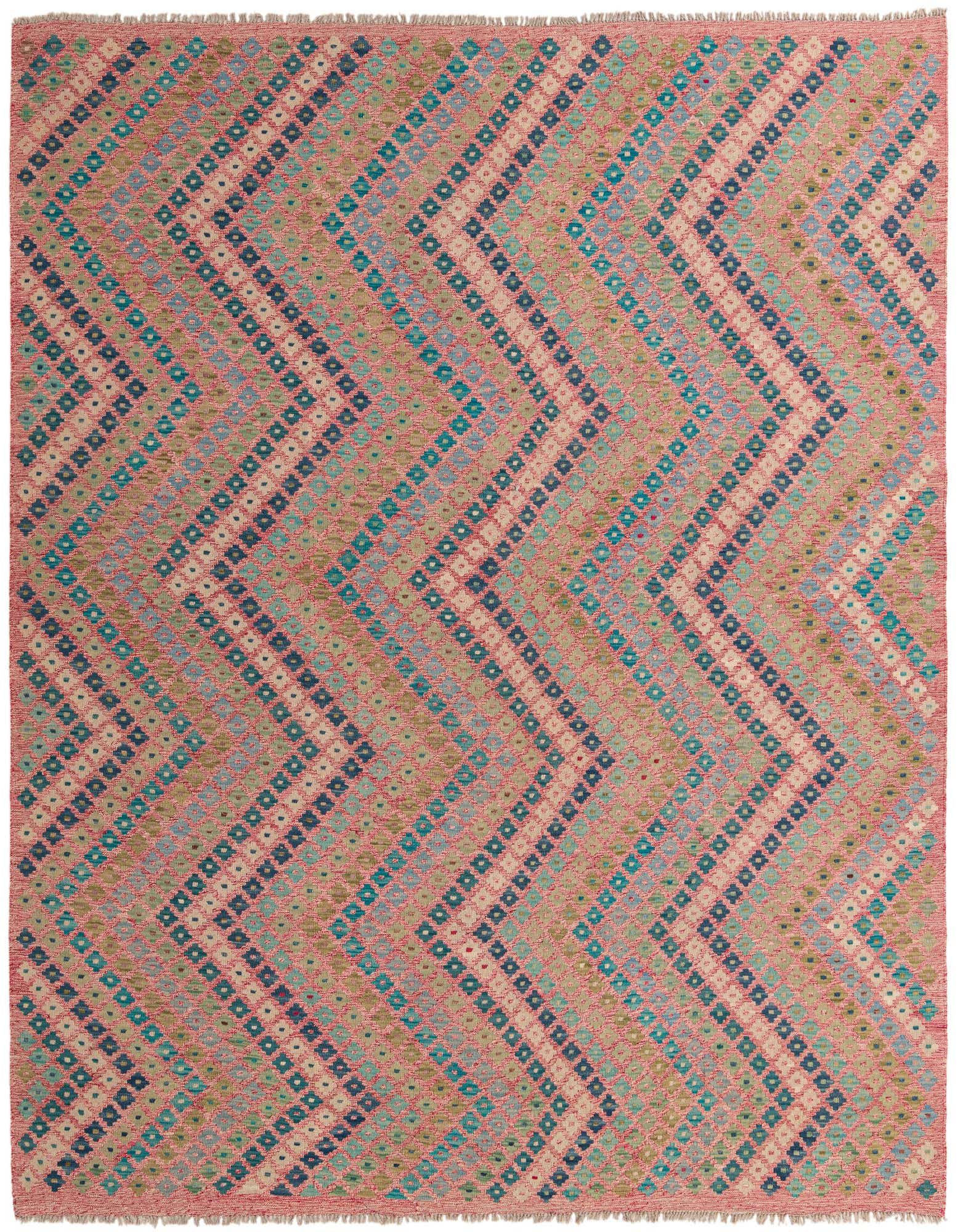 9' x 9' 3 Hand Woven Kilim Modern Wool Square Rug
