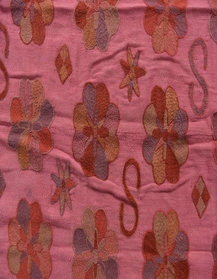 Detail image of 5' 9 x 6' 2  Hand Woven Kilim Suzani Wool Square Rug