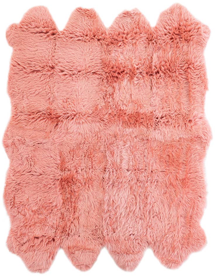 Detail image of 6' x 6' Natural Sheepskin Square Rug