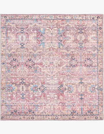 5' 3 x 5' 3 Washable Nostalgia Square Rug