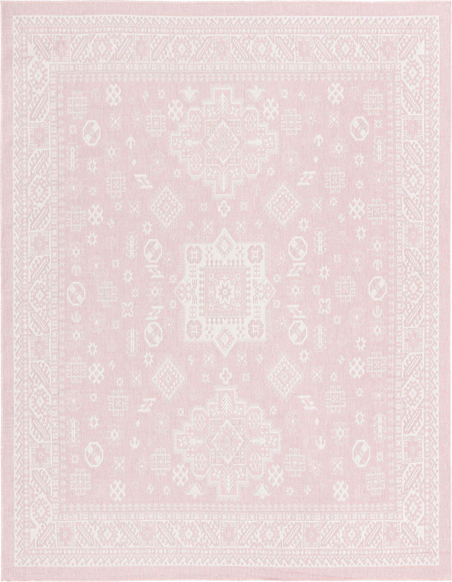 10' x 10' Easy-Clean Aztec Indoor / Outdoor Square Rug