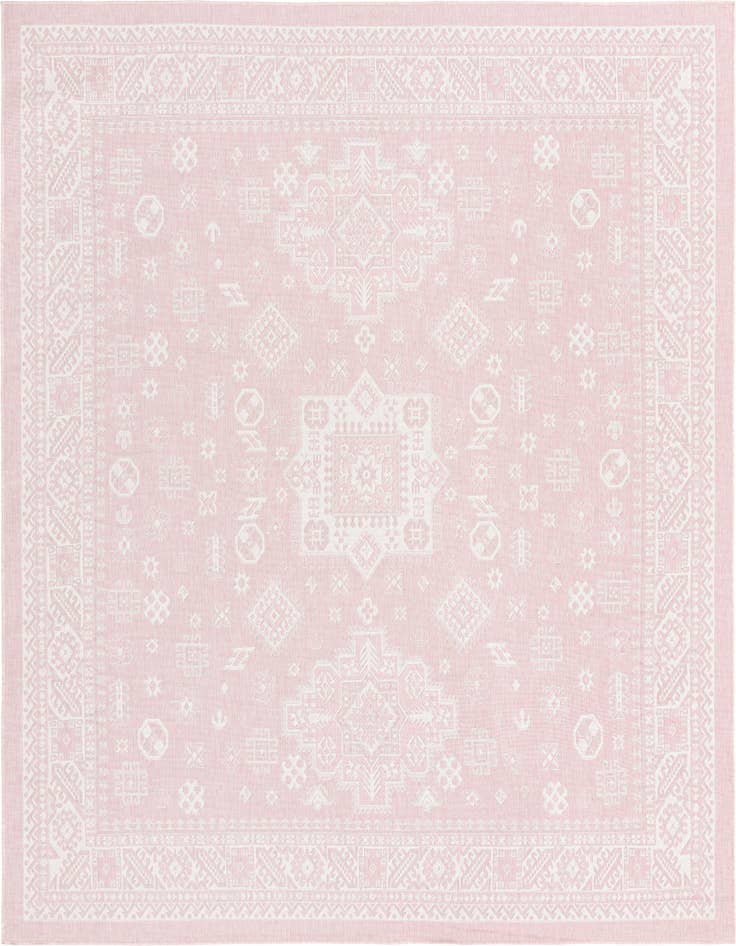 Detail image of 10' x 10' Easy-Clean Aztec Indoor / Outdoor Square Rug