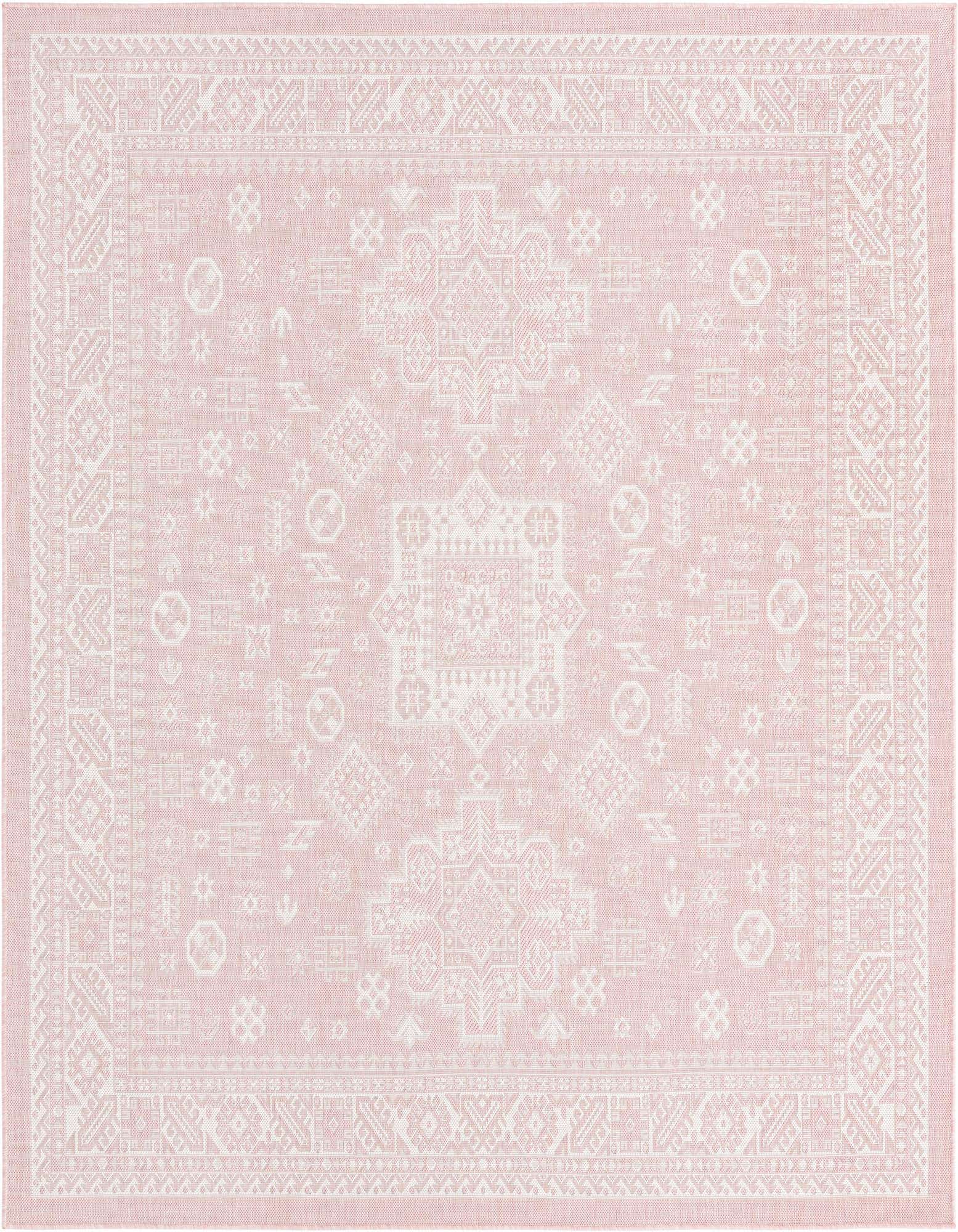 7' 10 x 7' 10 Easy-Clean Aztec Indoor / Outdoor Square Rug