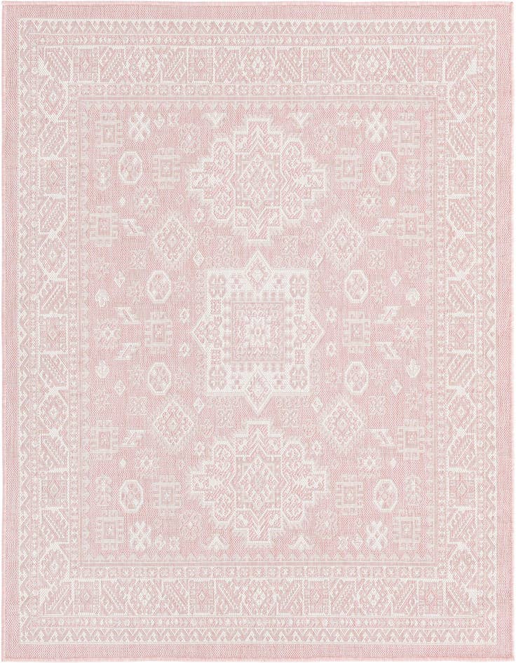 Detail image of 5' 3 x 5' 3 Easy-Clean Aztec Indoor / Outdoor Square Rug