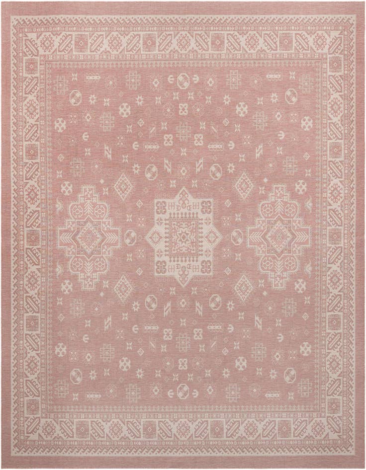 Detail image of 13' x 13' Easy-Clean Aztec Indoor / Outdoor Square Rug