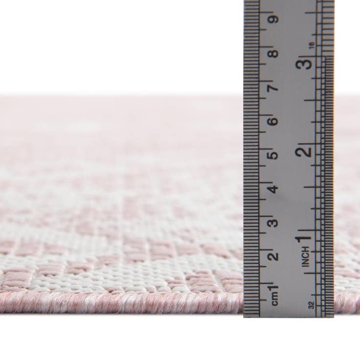 Detail image of 7' x 7' Easy-Clean Bohemian Indoor / Outdoor Square Rug