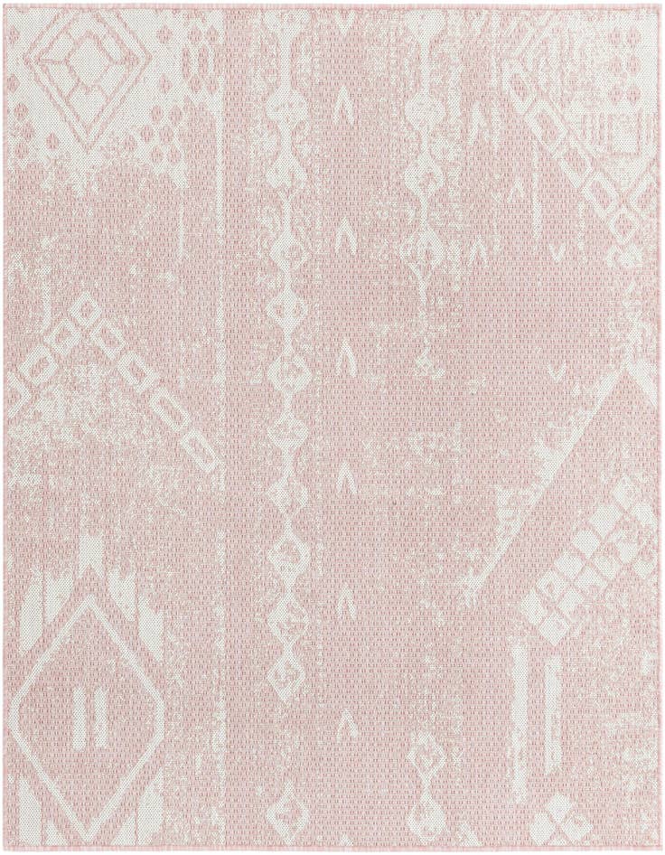 Detail image of 5' 3 x 5' 3 Easy-Clean Bohemian Indoor / Outdoor Square Rug