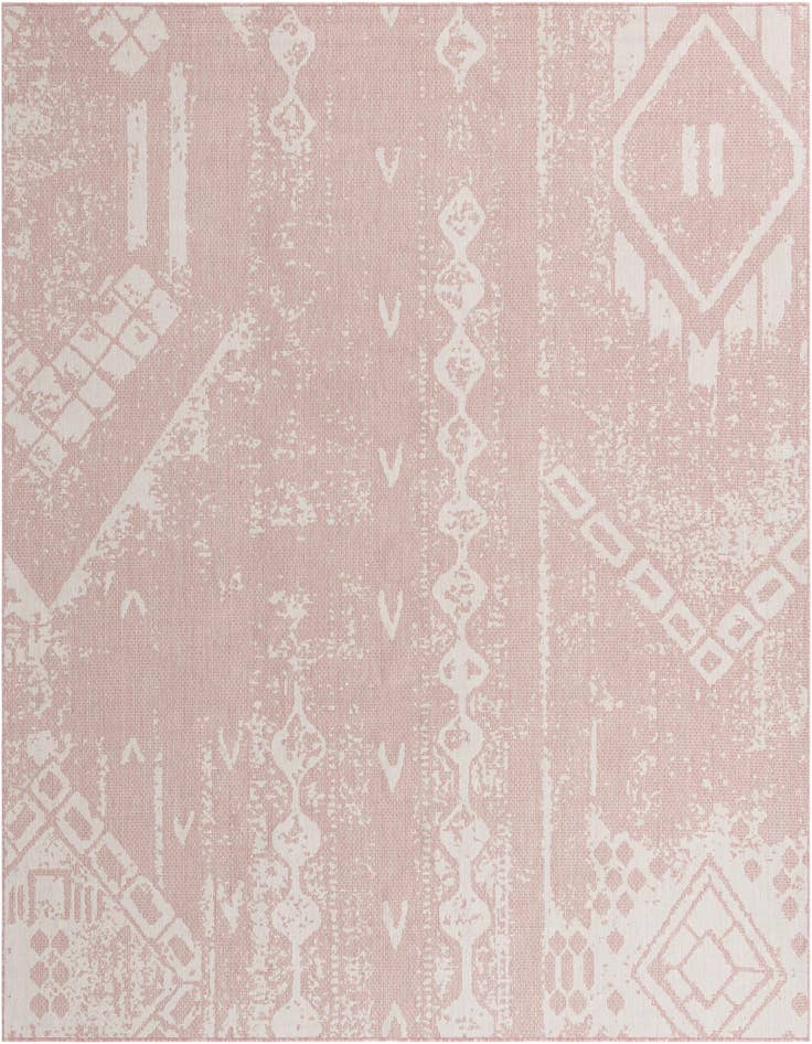 Detail image of 10' 8 x 10' 8 Easy-Clean Bohemian Indoor / Outdoor Square Rug