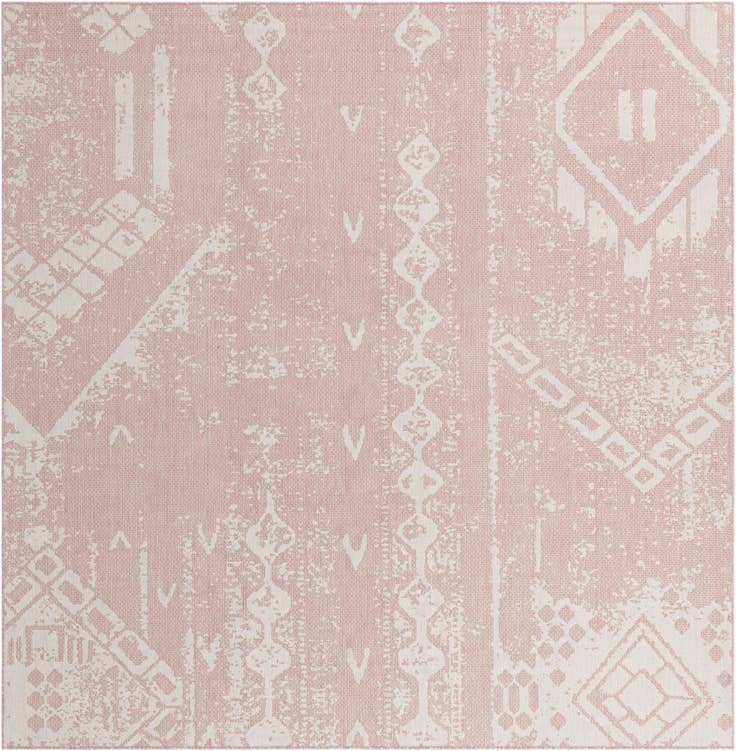 Detail image of 10' 8 x 10' 8 Easy-Clean Bohemian Indoor / Outdoor Square Rug