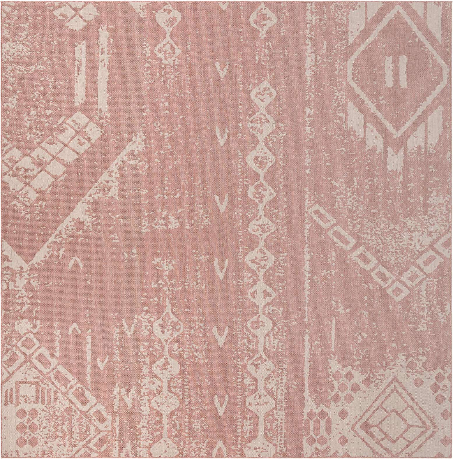 13' x 13' Easy-Clean Bohemian Indoor / Outdoor Square Rug
