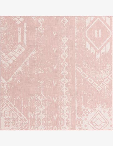 7' x 7' Easy-Clean Bohemian Indoor / Outdoor Square Rug