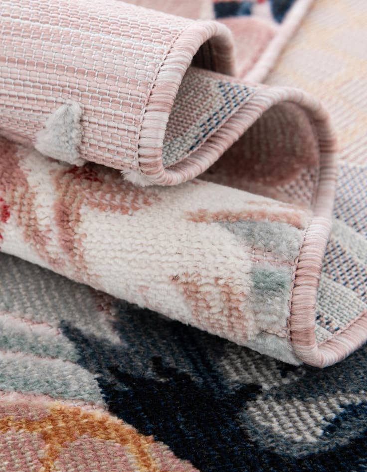 Detail image of 8' 2 x 8' 2  Washable Botanical Indoor / Outdoor Square Rug