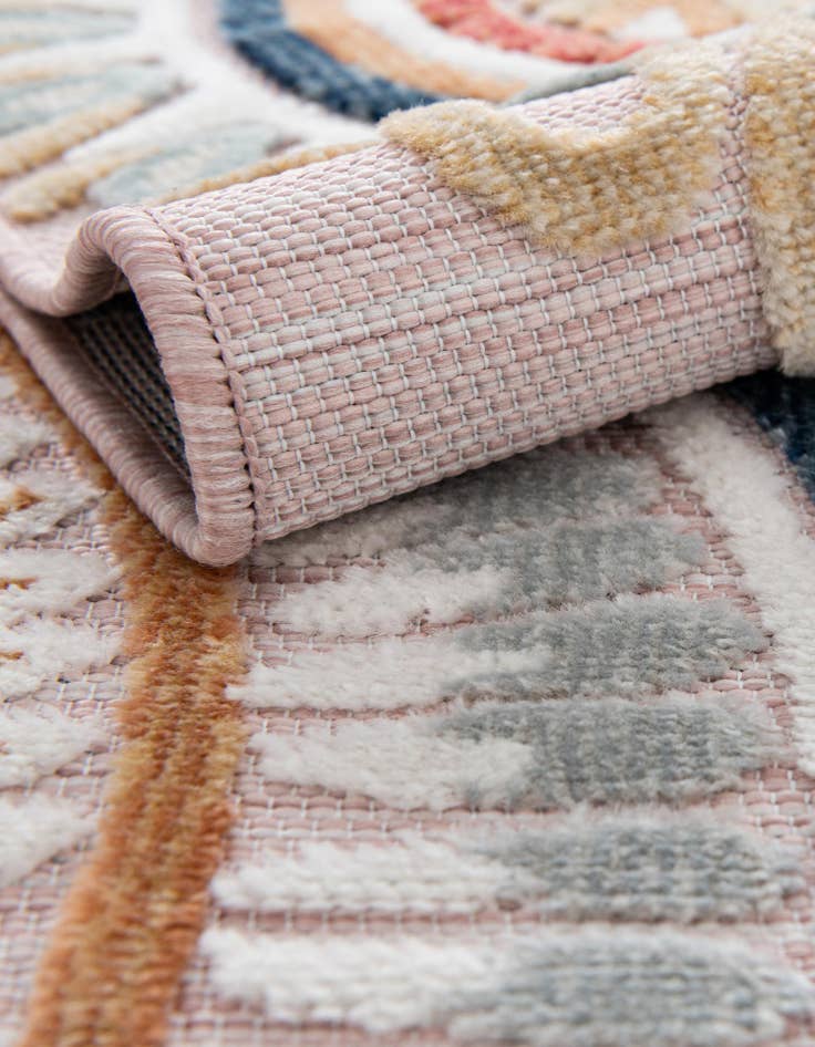 Detail image of 8' 2 x 8' 2  Washable Botanical Indoor / Outdoor Square Rug