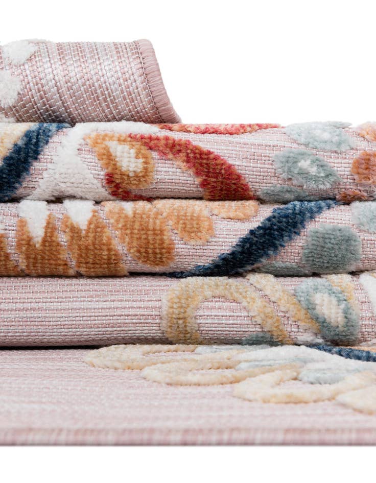 Detail image of 8' 2 x 8' 2  Washable Botanical Indoor / Outdoor Square Rug